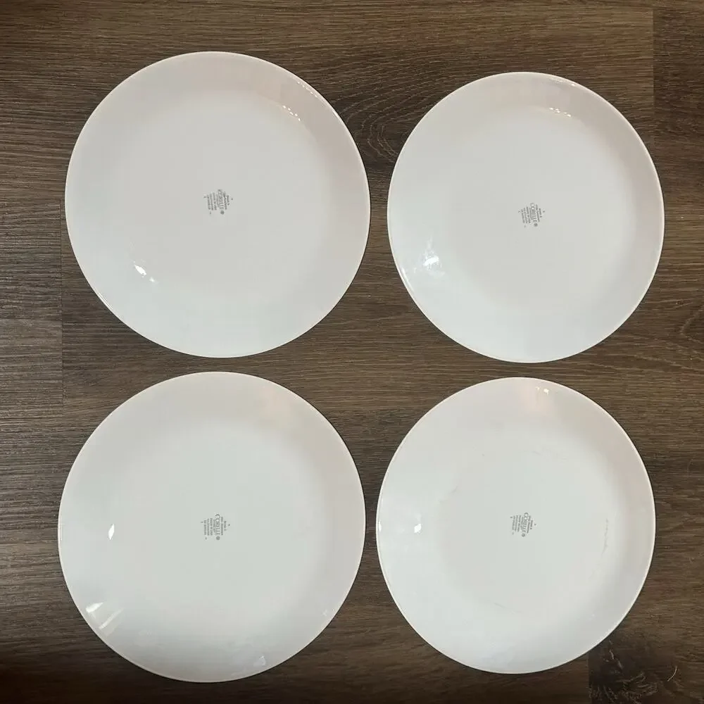 Corelle Prairie Garden Red White Dinner Plates 10 1/4